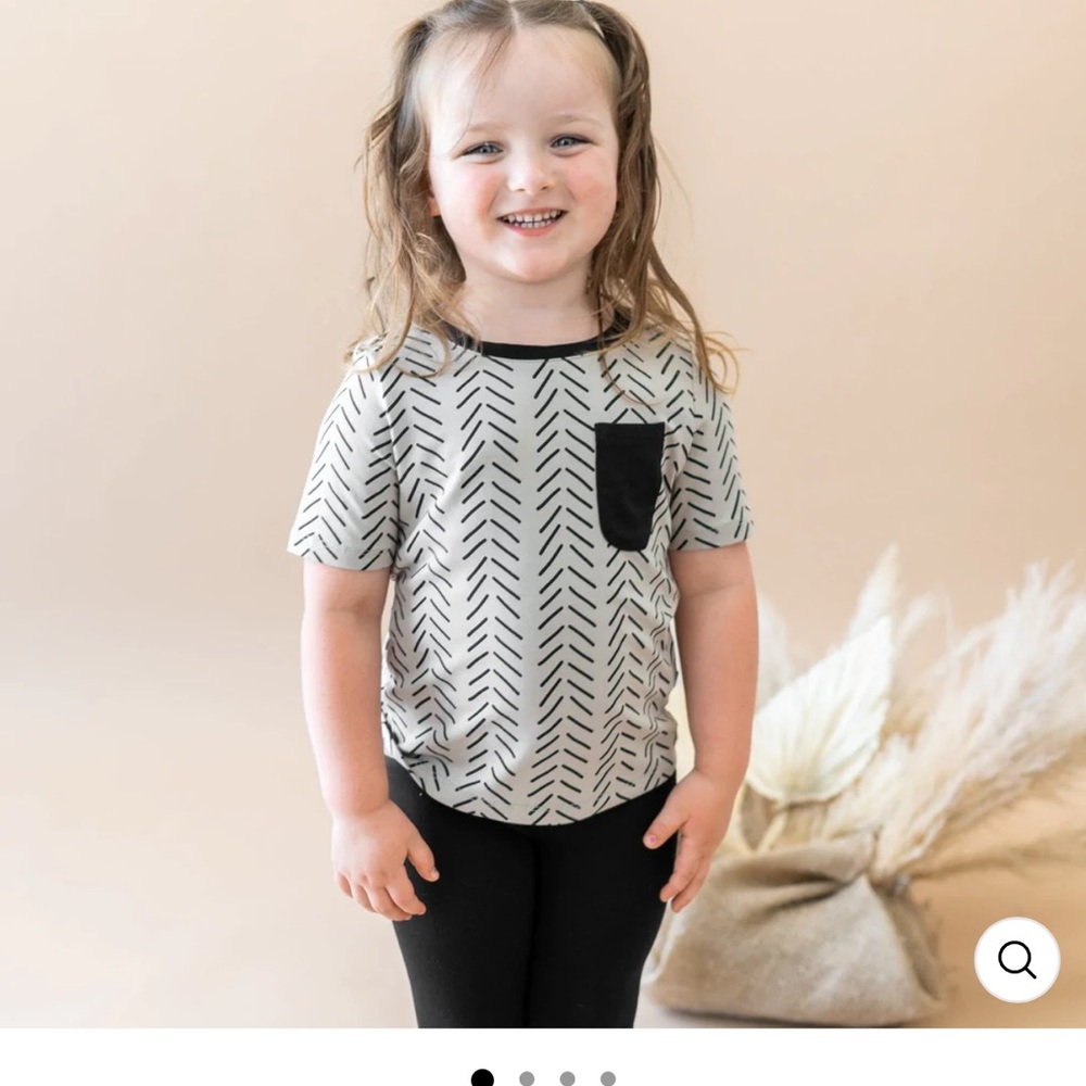 Kyte toddler unisex tee in khaki herringbone